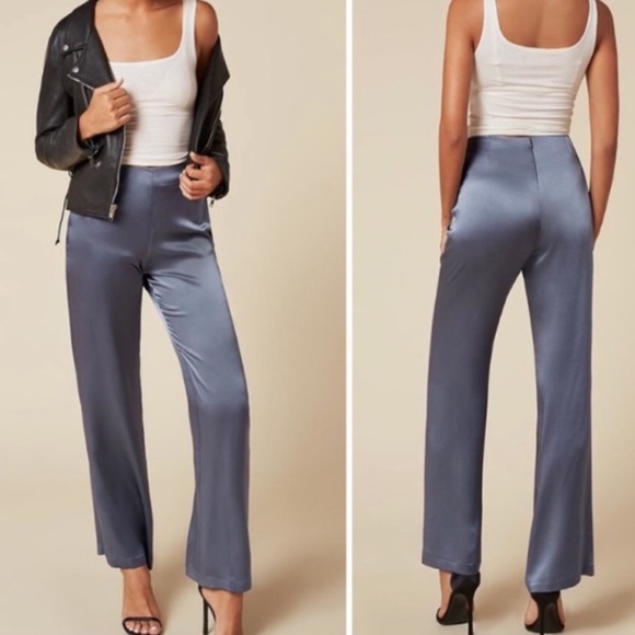 Reformation Pants - Reformation iris silk pants size 0